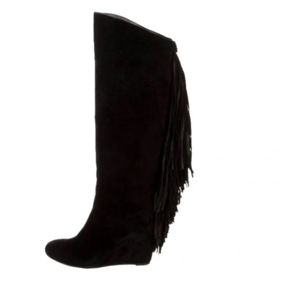 Christian Louboutin Pouliche Suede Fringe boots 38